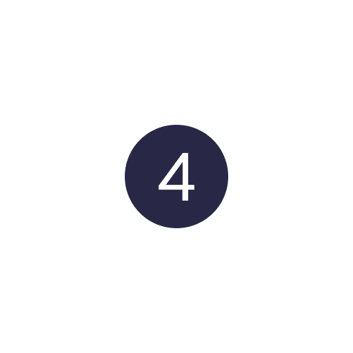 A blue circle with the number 4.