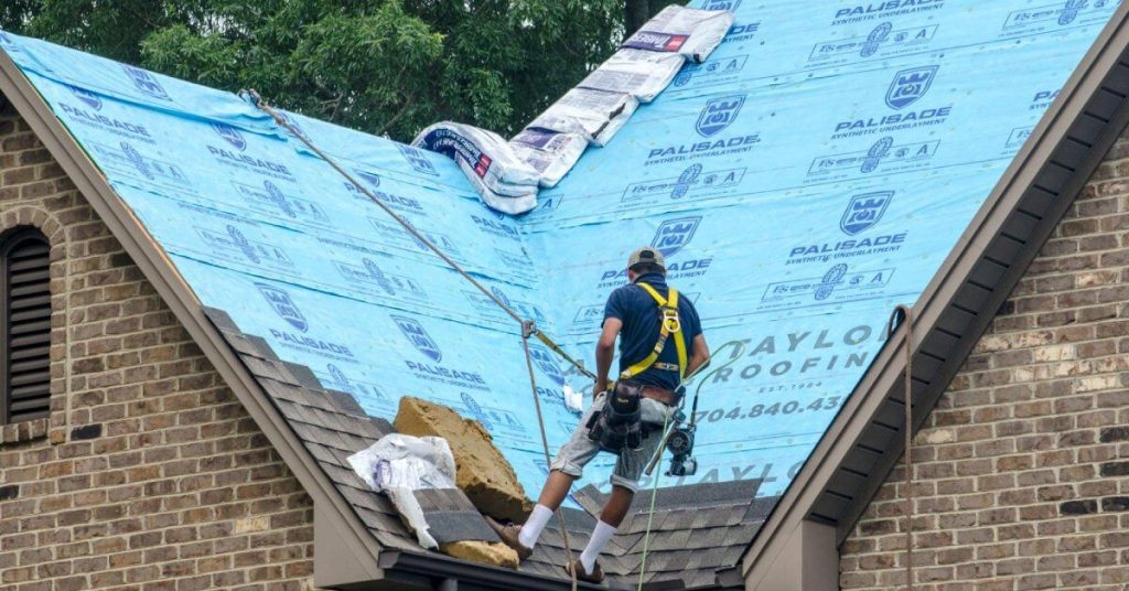 Fixing broken roof of a house