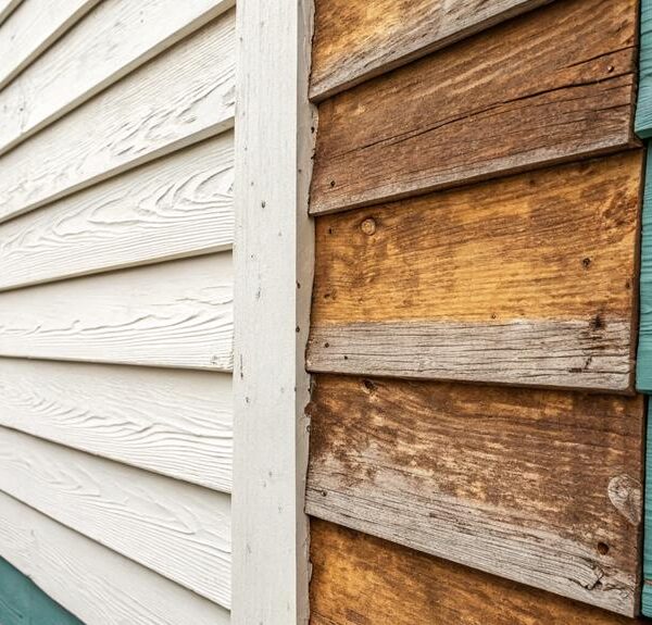 Comparison of siding types showcasing cost and lifespan differences with vinyl, wood, and fiber cement options